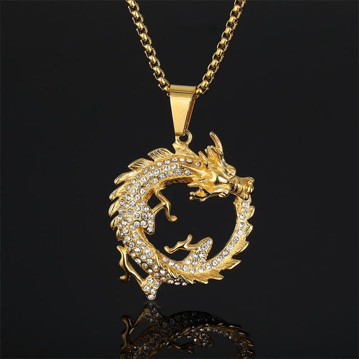 Buddha Stones Chinese Zodiac Dragon Pattern Success Necklace Pendant - Dragon(Protection♥Success) - image 1