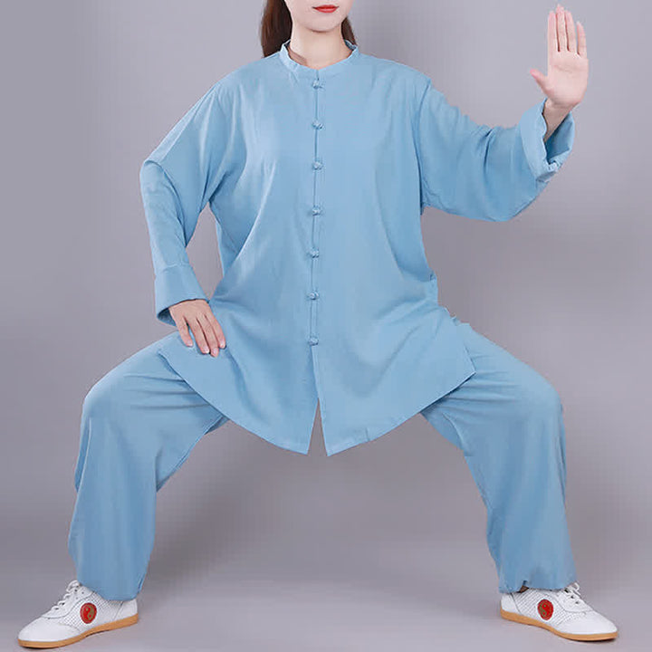 Tai Chi Qigong Meditation Prayer Spiritual Zen Practice Unisex Cotton Linen Clothing Set