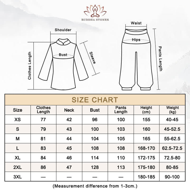 Lotus Flower Leaf Pattern Tai Chi Meditation Prayer Spiritual Zen Practice Clothing Women's Set - image 21