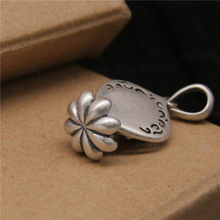 Buddha Stones 999 Sterling Silver Meditation Buddha Lotus Serenity Necklace Pendant - image 5