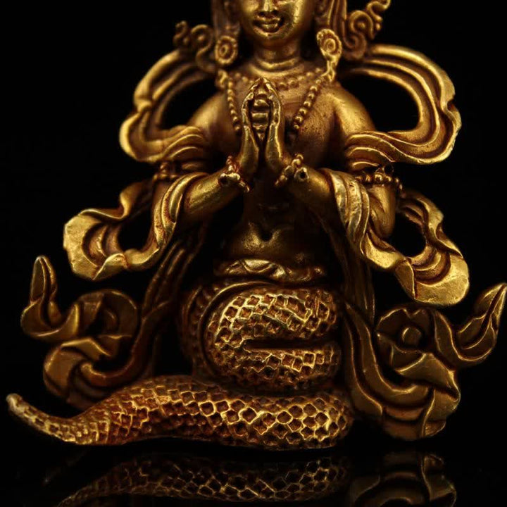 Bodhisattva Nagarjuna Protection Copper Statue Decoration - image 9
