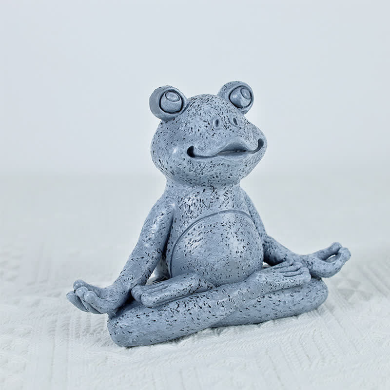 Meditating Zen Dog Cat Frog Decoration - image 12