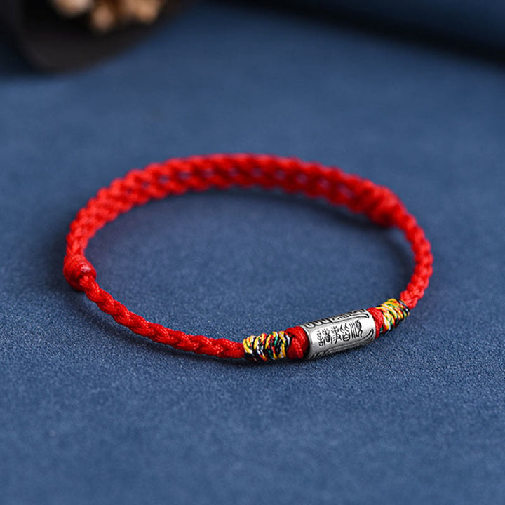 Buddha Stones Handcrafted 925 Sterling Silver Everything Goes Well Design Protection Strength Bracelet Anklet - image 3