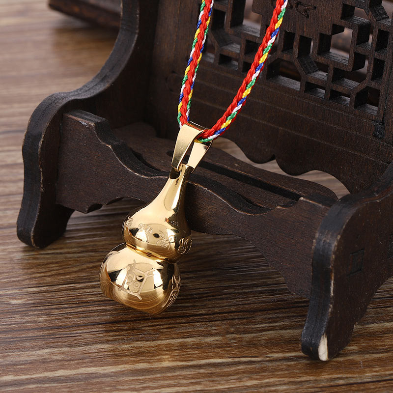 Buddha Stones Tibetan Yin Yang Symbol Gourd Harmony Titanium Steel Necklace Pendant - image 2
