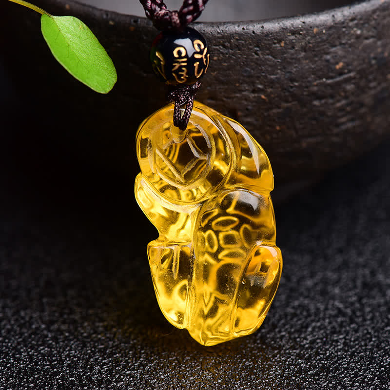 Buddha Stones FengShui Citrine PiXiu Wealth Necklace Pendant - image 8