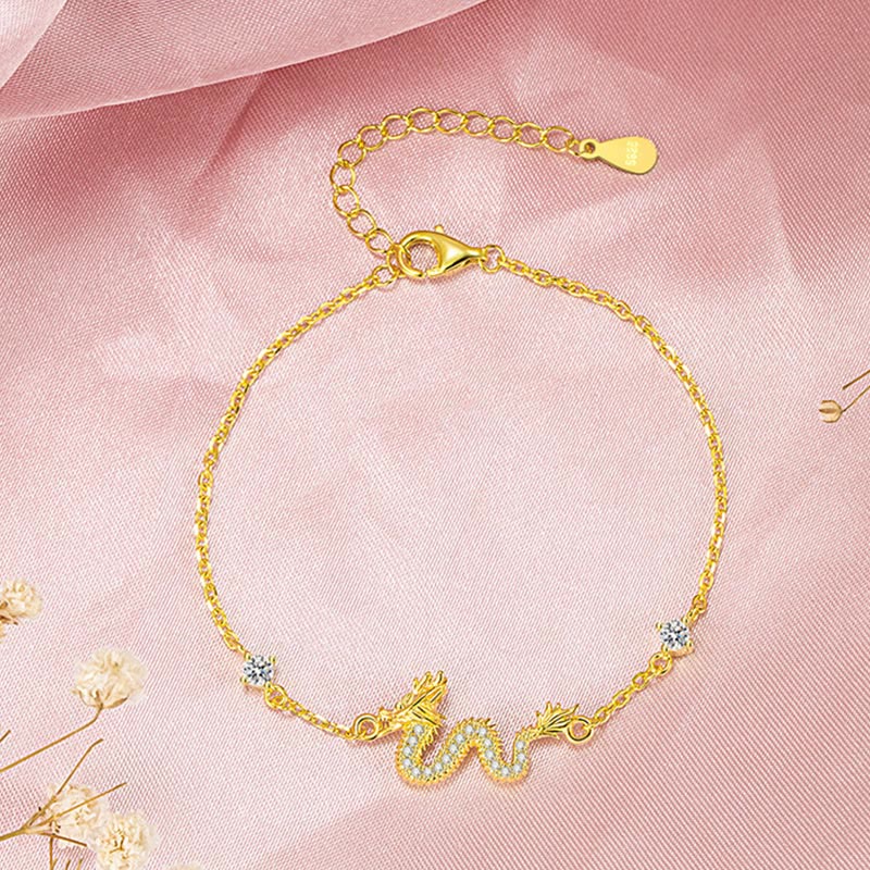 Buddha Stones 925 Sterling Silver Year Of The Dragon Auspicious Golden Dragon Luck Red Rope Chain Bracelet - image 11