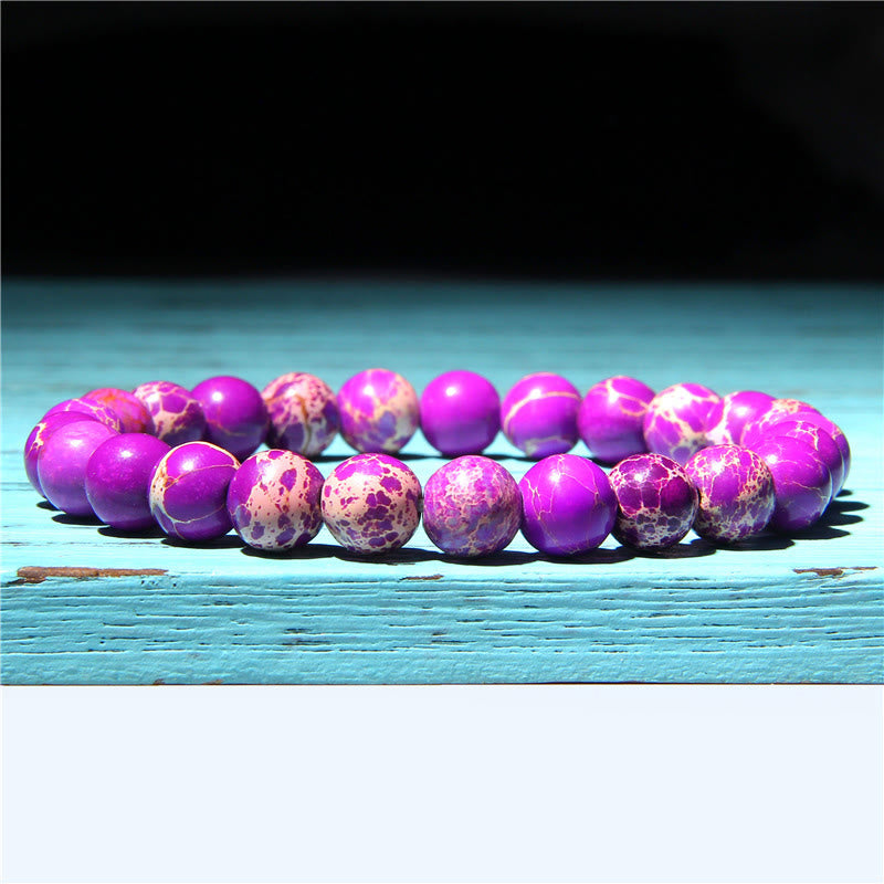 Natural Agate Stone Crystal Balance Beaded Bracelet