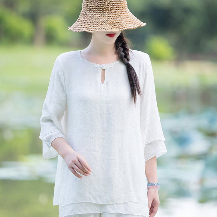 Tai Chi Meditation Prayer Zen Spiritual Morning Practice Clothing Women's Set - image 12