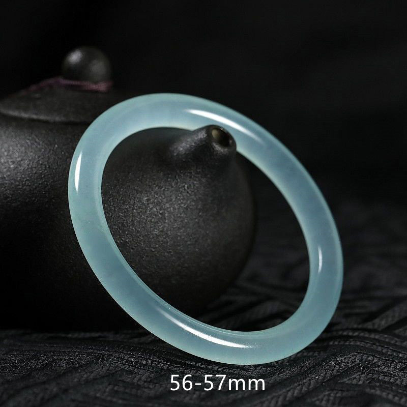 Buddha Stones Natural Jade Healing Blessing Bangle Bracelet - 56-57mm - image 5
