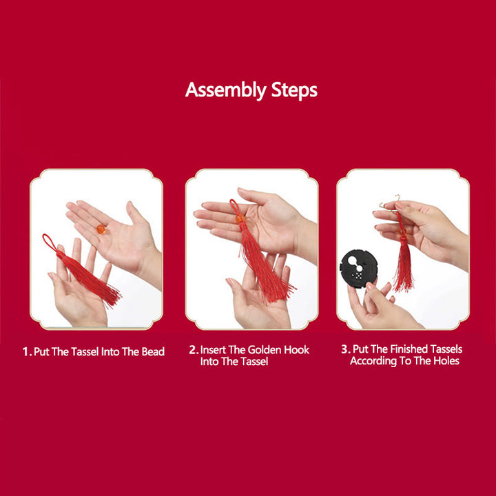 DIY Lotus Flower Dragon Lantern Tassel Lamp Decoration - image 30