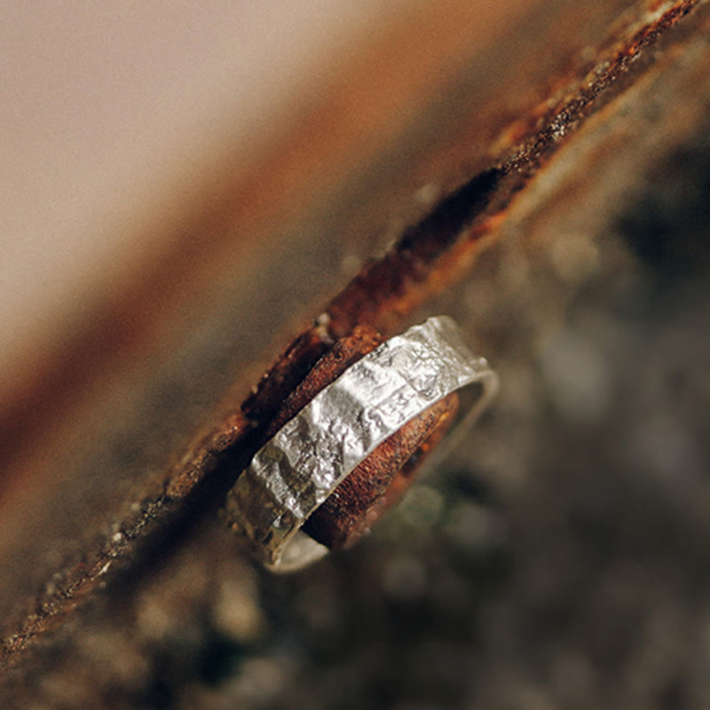 925 Sterling Silver Simple Design Blessing Couple Ring - 5mm - image 8