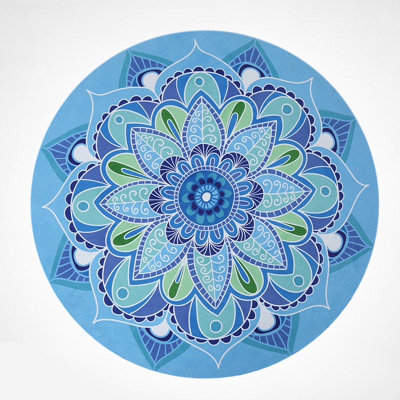 Lotus Mandala Pattern Foldable Yoga Meditation Seat Mat Home Decoration - Mandala - LightSkyBlue - image 10