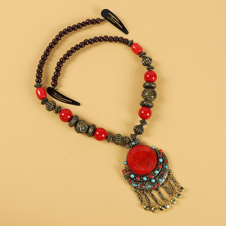 Tibetan Retro Beads Tassel Hair Decoration Hair Accessories - image 3