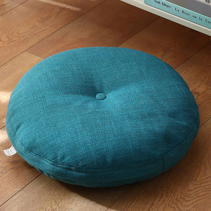 Lotus Simple Pattern Linen Meditation Seat Cushion Home Living Room Decoration - Detachable - 40cm*10cm - MediumTurquoise - image 14