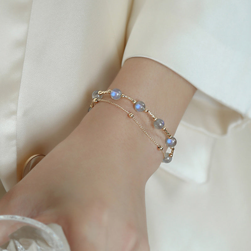 Moonstone Positive Charming Chain Bracelet
