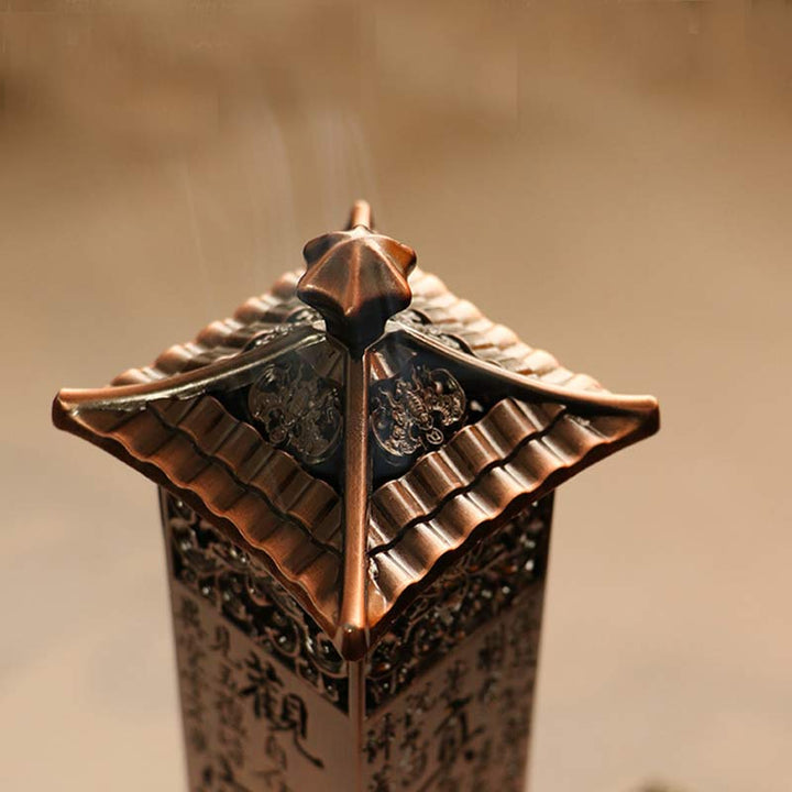 Heart Sutra Alloy Incense Holder Healing Home Decoration Incense Burner