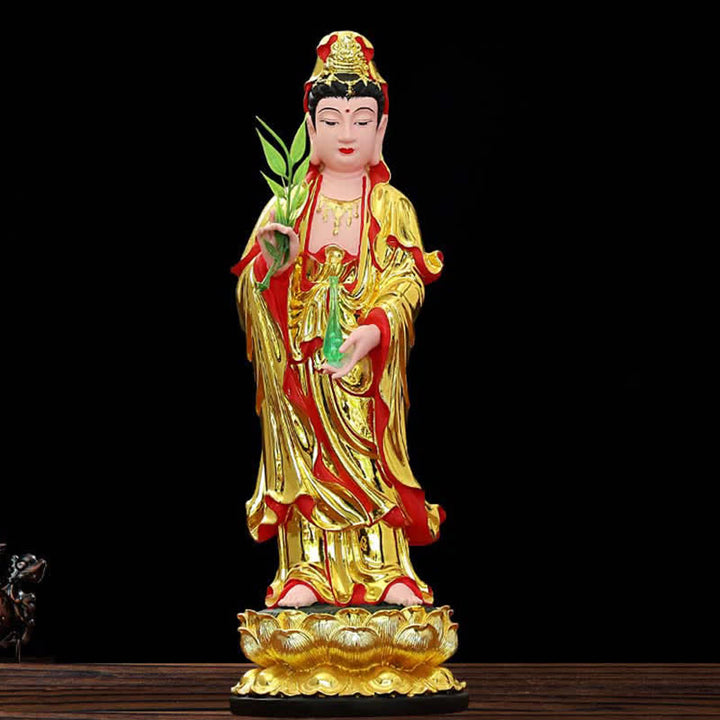 Chenrezig Bodhisattva Avalokitesvara Figurine Harmony Resin Statue Home Decoration