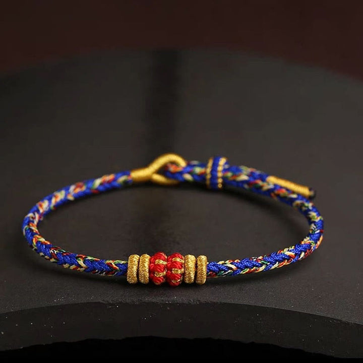 Buddha Stones Handmade Colorful Rope King Kong Knot Braided Luck Bracelet