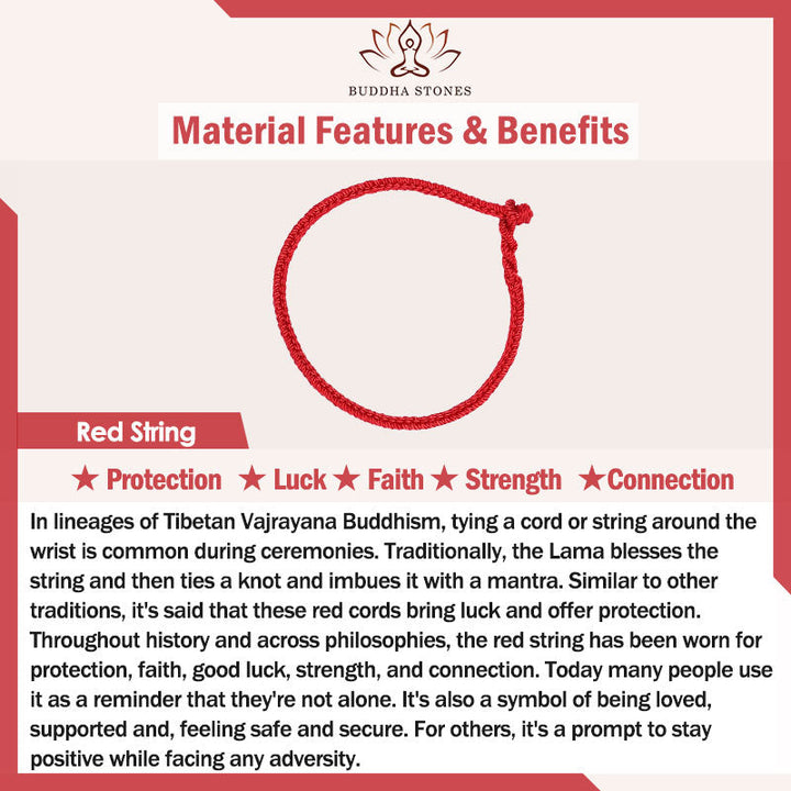 Tibetan Handmade OM Mindfulness Red String Bracelet (Extra 40% Off | USE CODE: FS40)