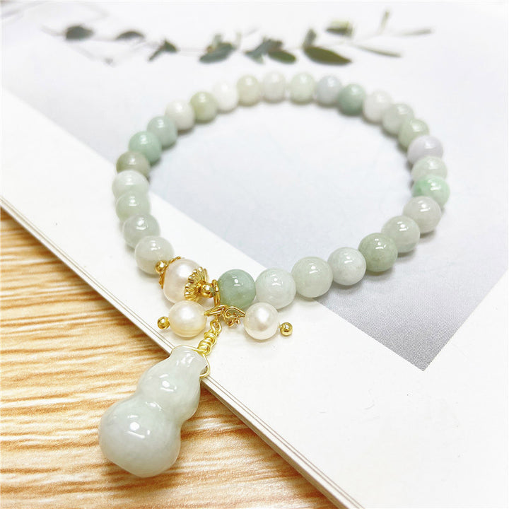 Buddha Stones Jade Gourd Blessing Protection Charm Bracelet