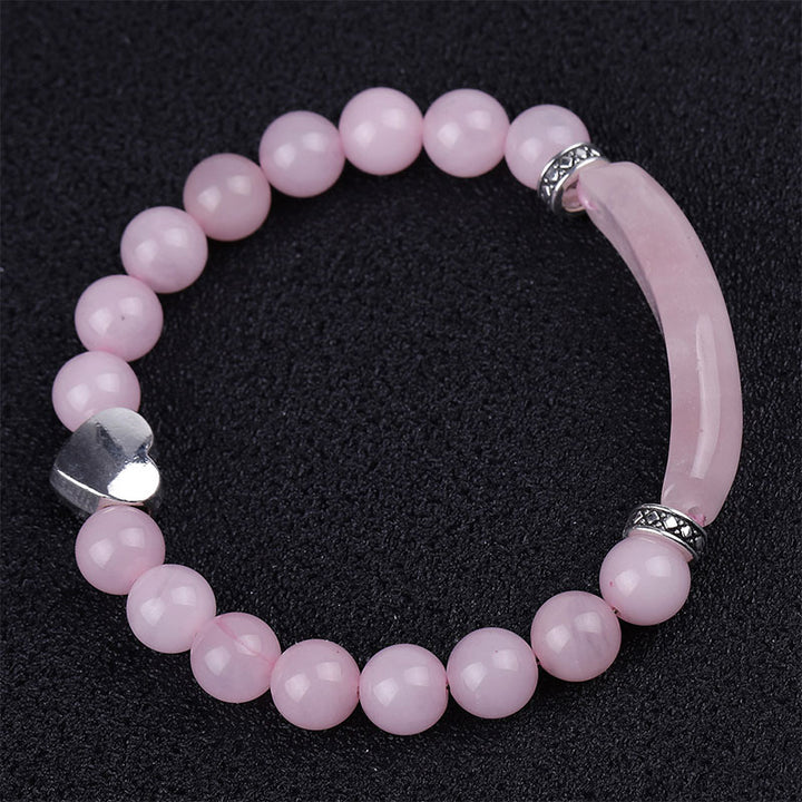 Natural Crystal Beads Unisex Heart Bracelet (Extra 30% Off | USE CODE: FS30)