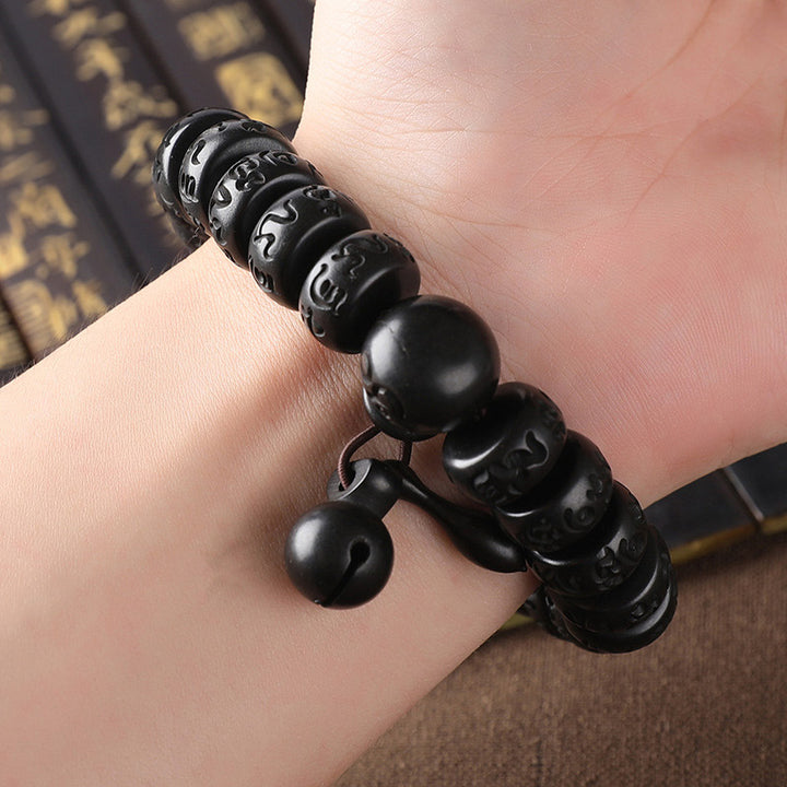 Buddha Stones Tibetan Lightning Strike Wood Protection Bracelet