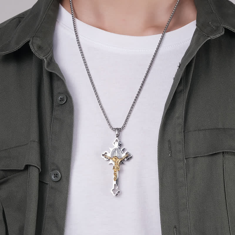 FREE Today: ST.Benedict Protection Cross Power Pendant Necklace