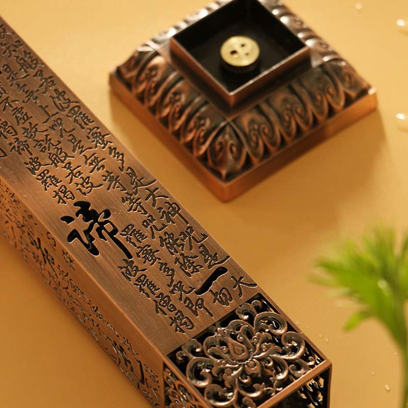 Heart Sutra Alloy Incense Holder Healing Home Decoration Incense Burner