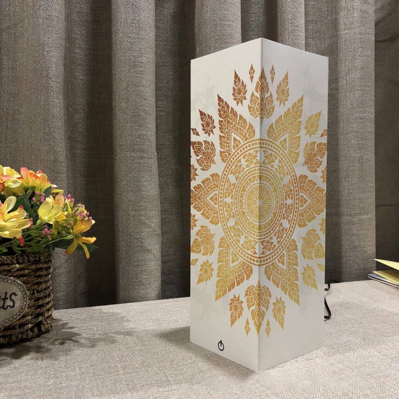 Buddha Statue Pattern Serenity Attractive Paper Shadow Light Lamp Home Decor