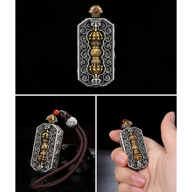 FREE Today: Tibetan Om Mani Padme Hum Dorje Spiritual Power Necklace Pendant