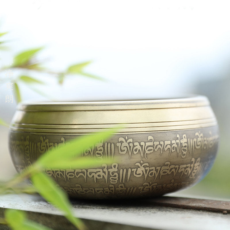 Tibetan Sound Bowl Handcrafted for Focus and Meditation Peaceful Happiness Singing Bowl Set