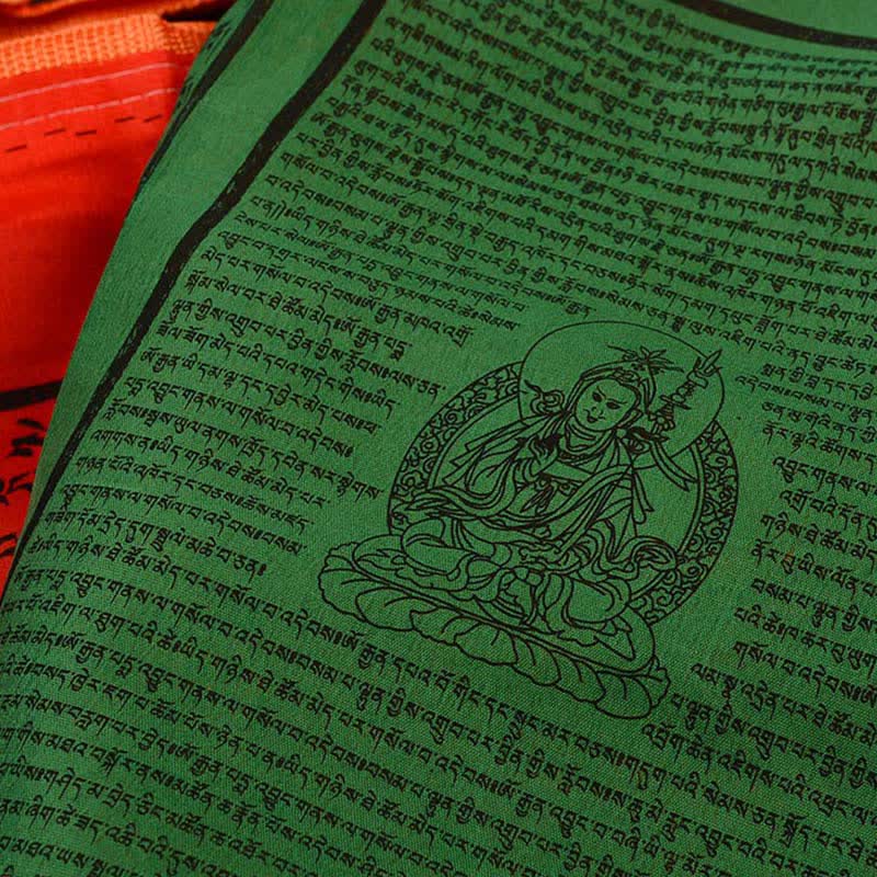 Tibetan 5 Colors Silk Windhorse Auspicious Outdoor 25 Pcs Prayer Flag