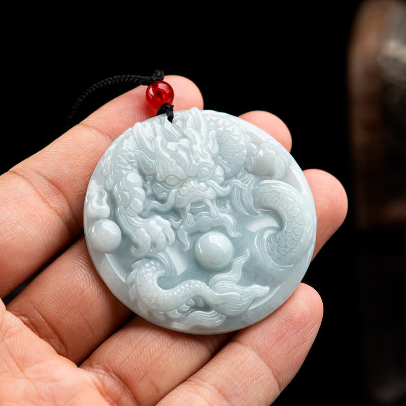 ❗❗❗A Flash Sale-  Buddha Stones Chinese Zodiac Dragon Jade Success Amulet String Necklace