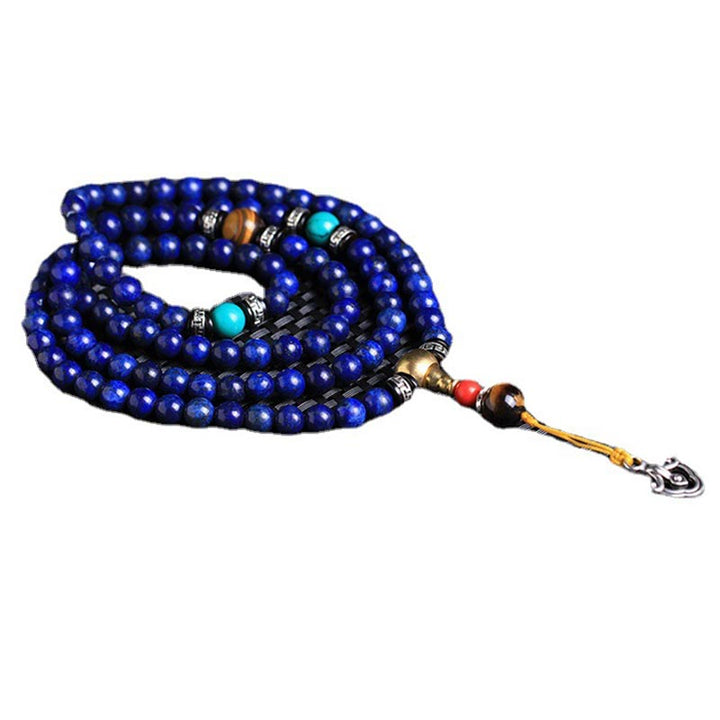 Buddha Stones 108 Beads Lazurite Positive Bracelet Mala