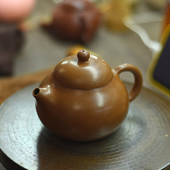 Buddha Stones Yixing All Handmade Wen Dan Brown Purple Clay Kung Fu Teapot