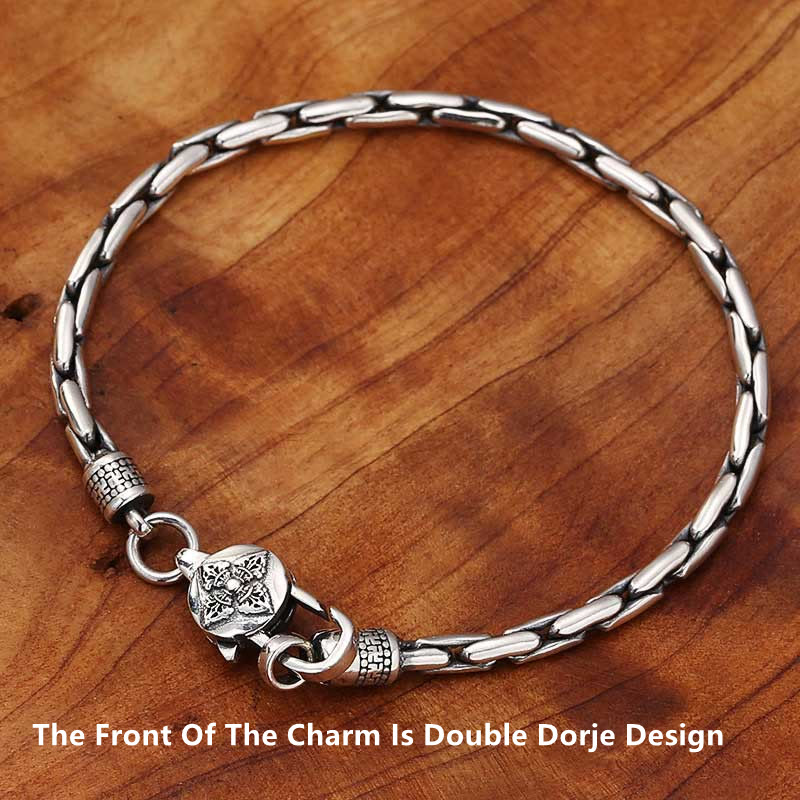 FREE Today: Spiritual Power Tibetan Double Dorje Buddha Swastika Vajra Strength Bracelet