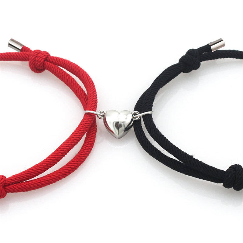 2Pcs Love Magnetic Couple String Strength Bracelet