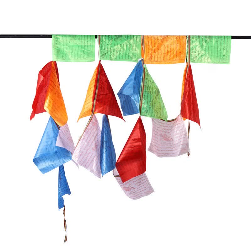 Tibetan 5 Colors Windhorse Auspicious Outdoor Prayer Flag