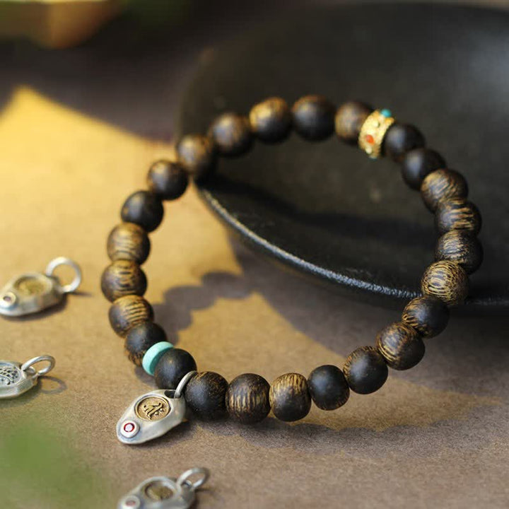 Vietnam Qinan Agarwood Turquoise Balance Strength Bracelet