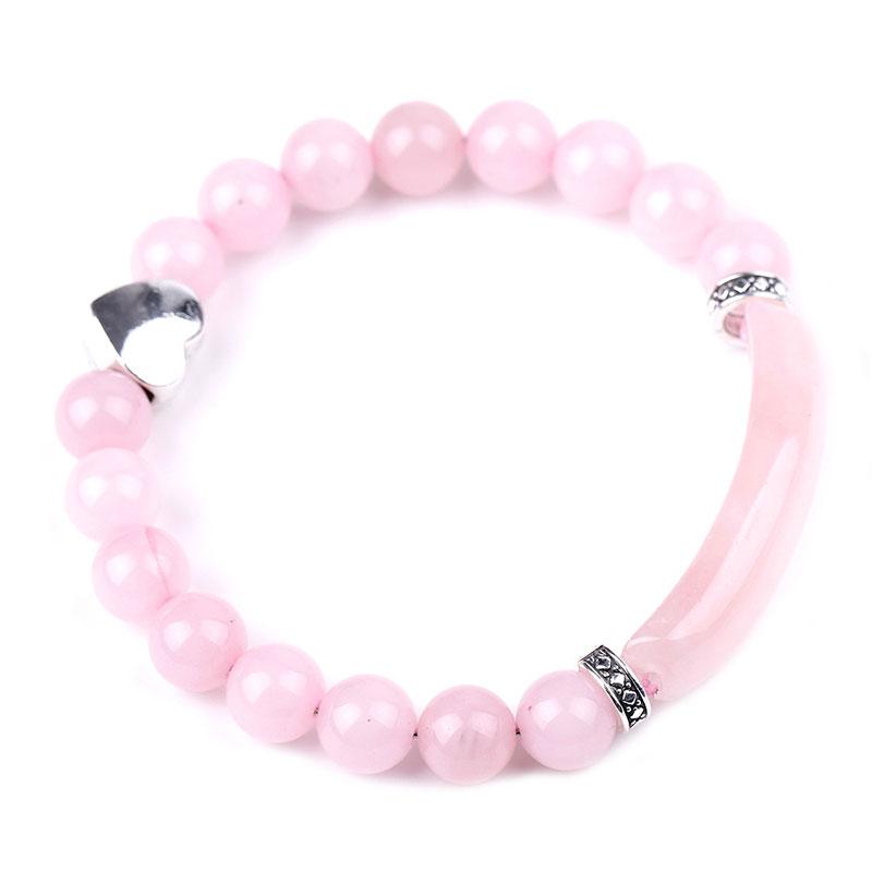 Natural Crystal Beads Unisex Heart Bracelet (Extra 30% Off | USE CODE: FS30)