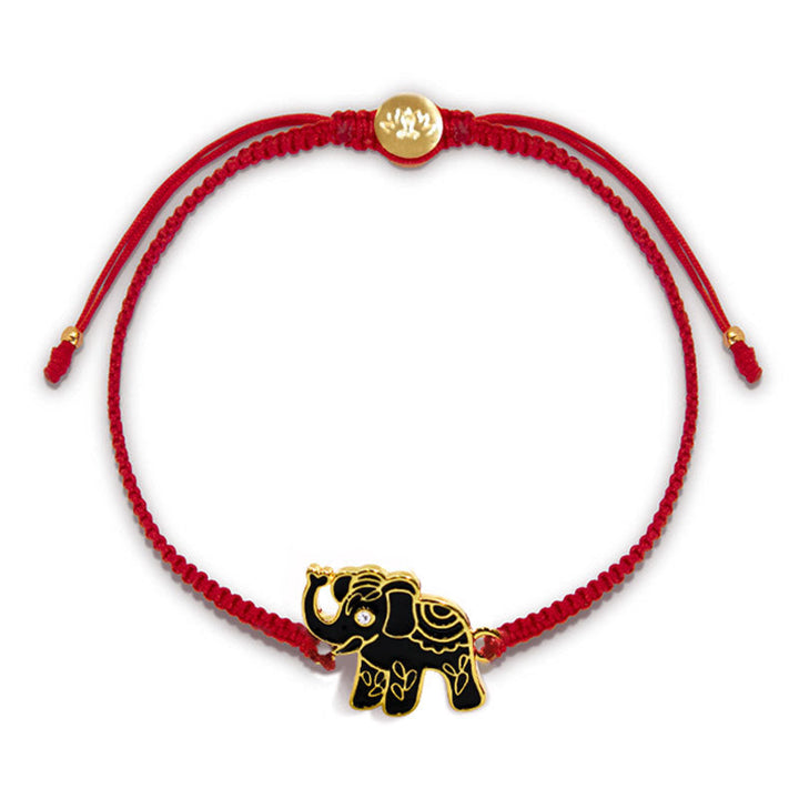 Tibetan Handmade Wise Future Elephant Red String Bracelet (Extra 40% Off | USE CODE: FS40)