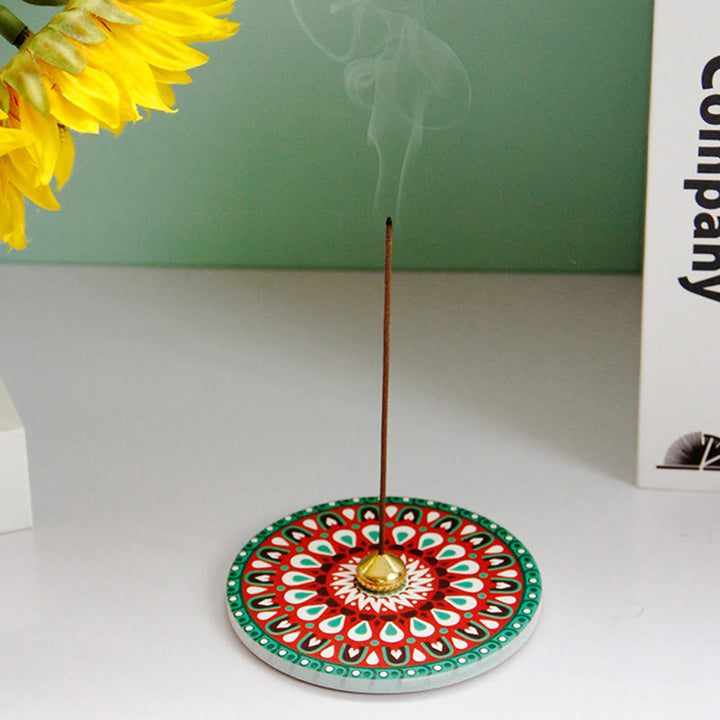 Colorful Pattern Ceramic Blessing Stick Incense Burner