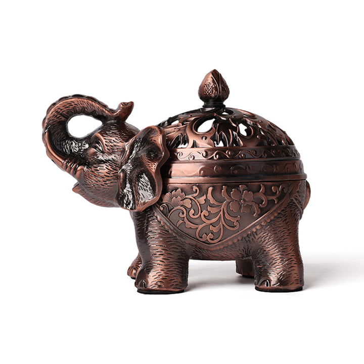 Buddha Stones Elephant Alloy Incense Holder Home Decoration Incense Burner