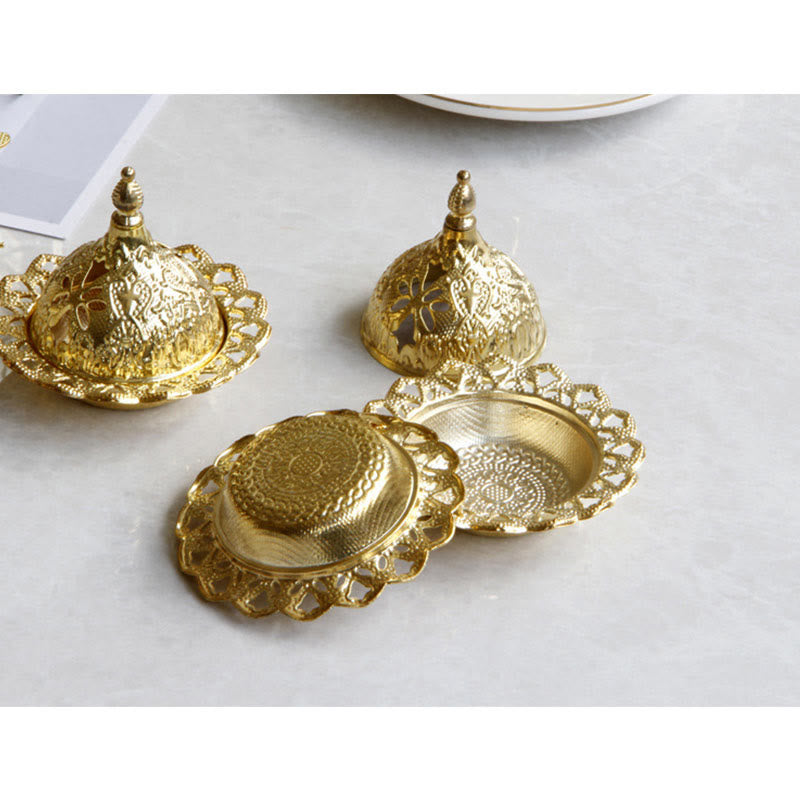 Tibetan Gold Mini Meditation Incense Burner