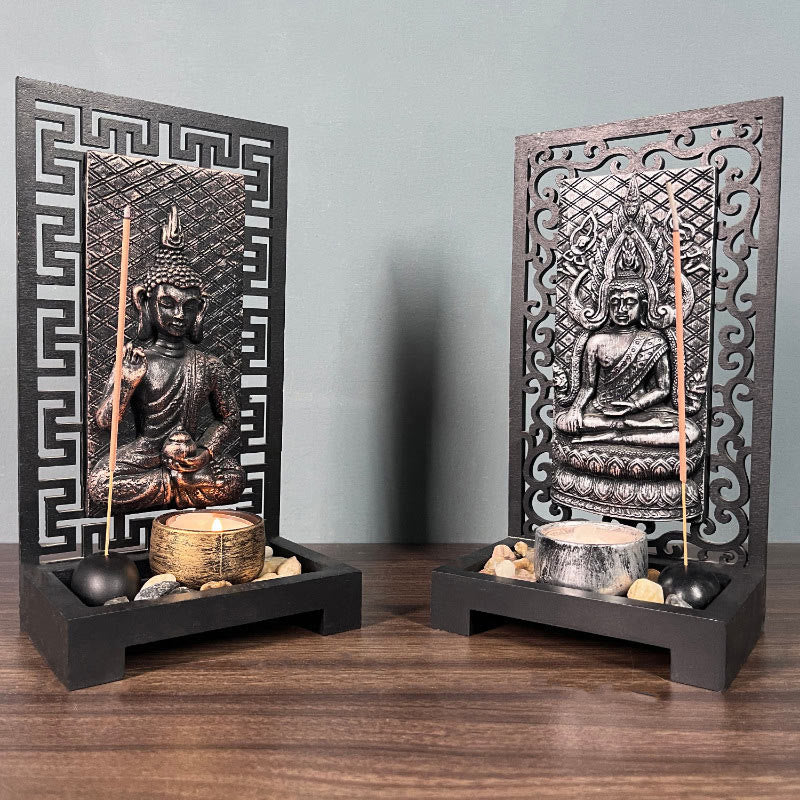 Buddha Stones Buddha Compassion Serenity Home Resin Prayer Altar Decoration