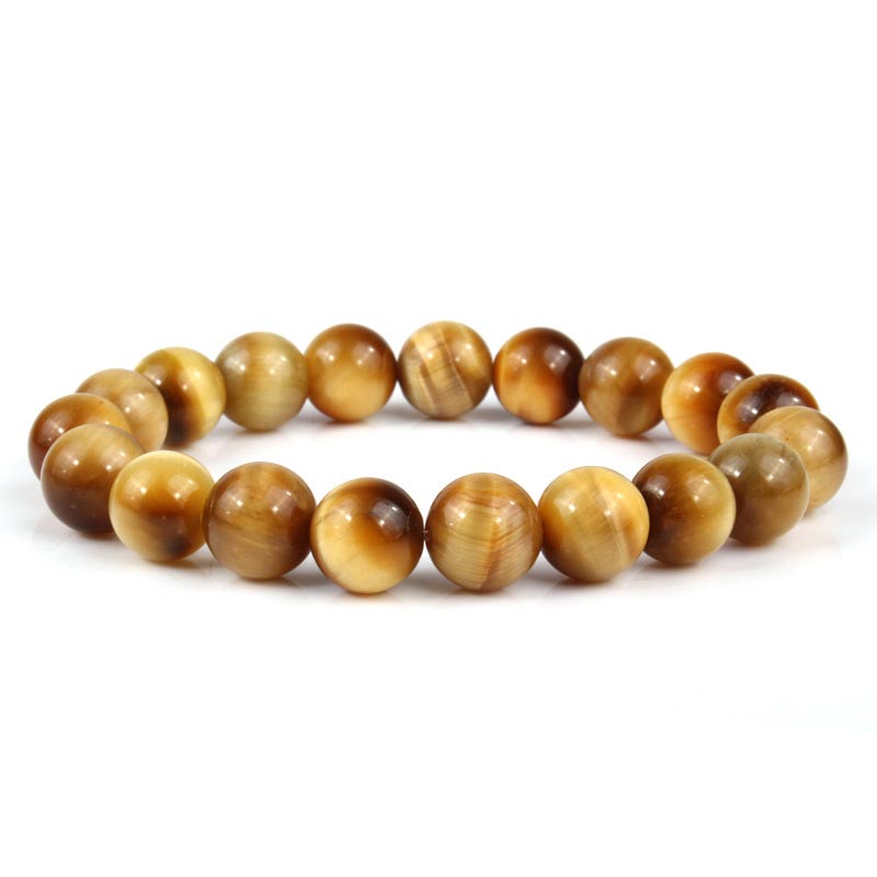 Buddha Stones  Anxiety Stress Healing Crystal Tiger Eye Bead Bracelet