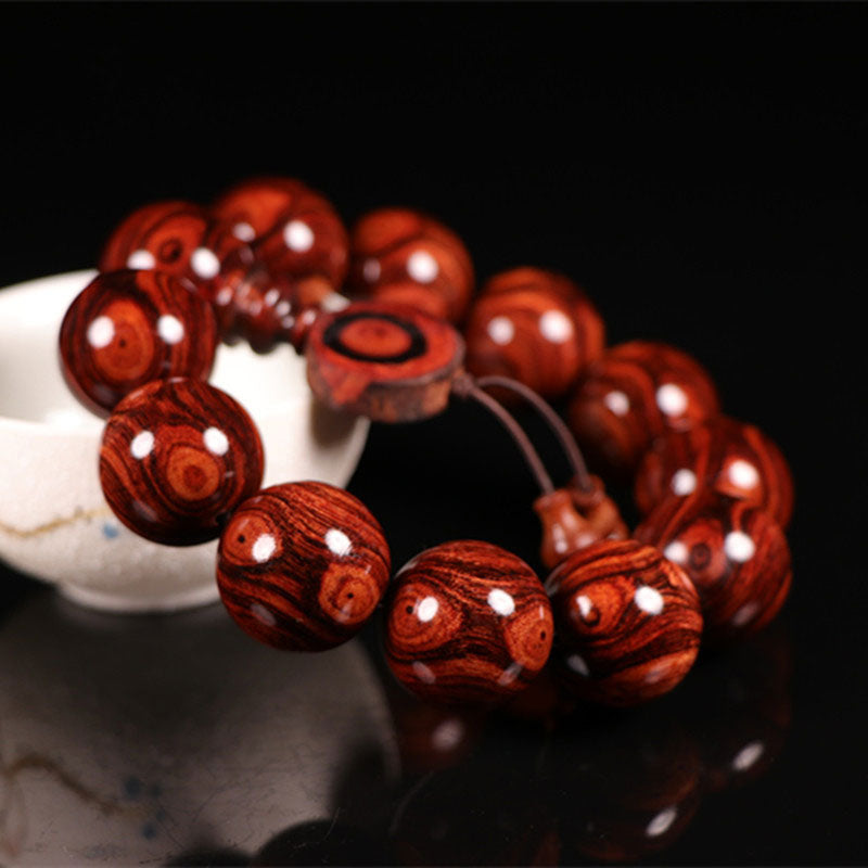 Buddha Stones Tibetan Rosewood Warmth Bracelet (Random Type)