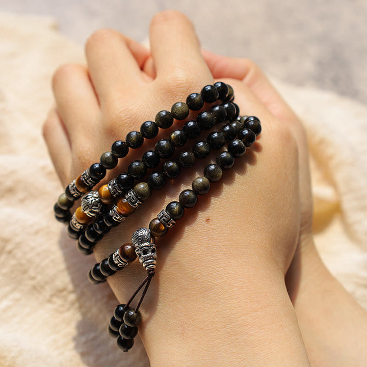 Golden Obsidian Energy Bracelet Necklace