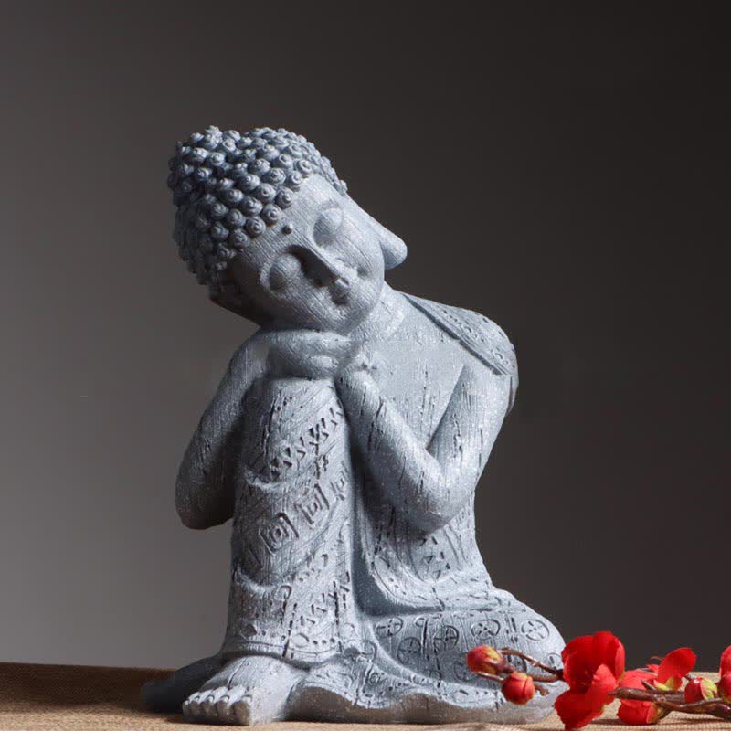 Tibetan Meditating Buddha Serenity Resin Statue Decoration