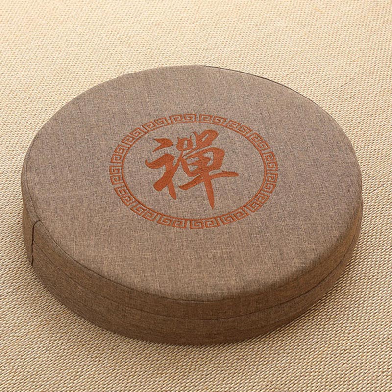 Lotus Simple Pattern Cotton Linen Meditation Seat Cushion Home Decoration